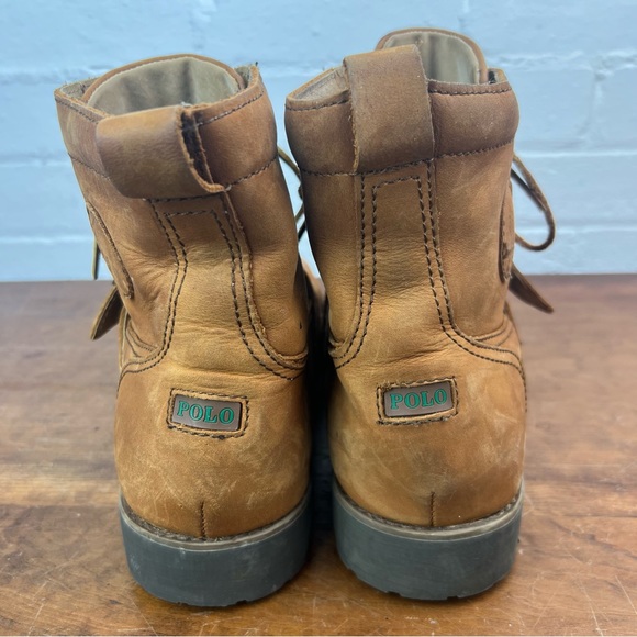 Polo Ralph Lauren Boots Men's 11D Brown Leather Lace Up Buckle Ranger Redmond - Picture 8 of 12